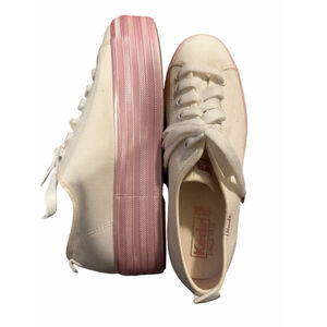 Keds Triple Up White & Pink Canvas Platform Sneakers - Women’s Size 7 - NWOT